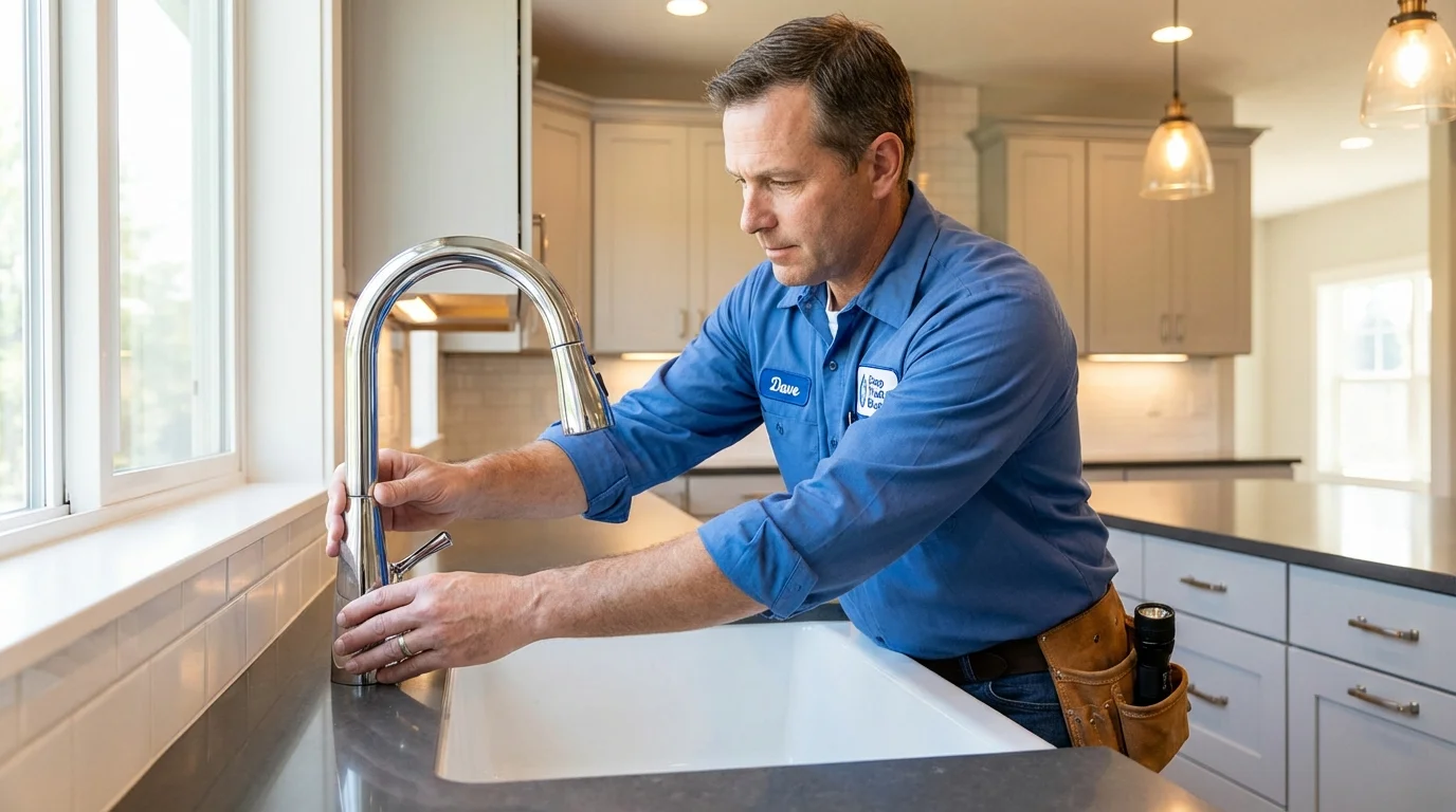 Kitchen faucet installation by Johns Plumbing LLC in Stockdale
